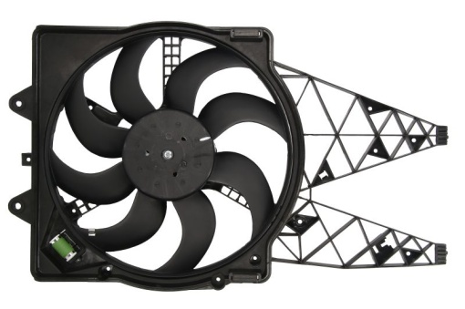 Ventilator radiator (cu carcasa) potrivit ALFA ROMEO MITO; FIAT GRANDE PUNTO, PUNTO, PUNTO EVO, PUNTO EVO/HATCHBACK, PUNTO/HATCHBACK; VW POLO 1.3D/1.4/1.9D 06.97-