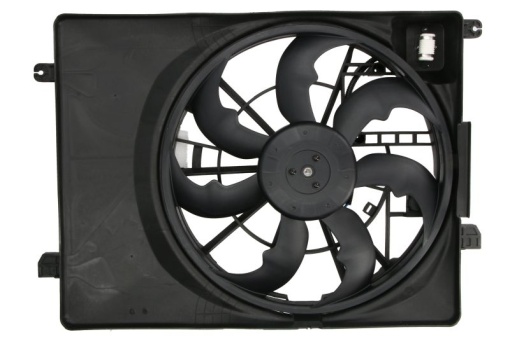Ventilator radiator (cu carcasa) potrivit HYUNDAI IX35, TUCSON; KIA SPORTAGE IV 2.0/2.0D/2.4 11.13-09.22