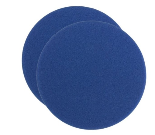 Burete abraziv lustruire SPONGE BLUE ULTRA FINE 160 / 20 MM - 2 PC, tip: moale, diametru: 150/160 mm, grosime: 20 mm, culoare: albastru, suporturi de montare: cârlig și buclă, 2 buc
