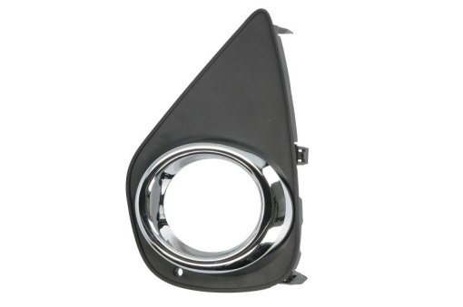 Capac bara fata Stanga cu locas lampa ceata, plastic, crom/negru potrivit TOYOTA YARIS, YARIS/HATCHBACK 12.10- 07.14-04.17