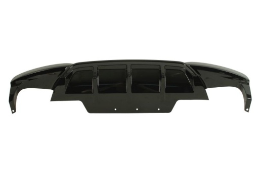 Capac bara spate inferior negru lucios, cu decupaj teava evacuare: dublu potrivit BMW 6 F12, F13 Coupe 11.10-05.17