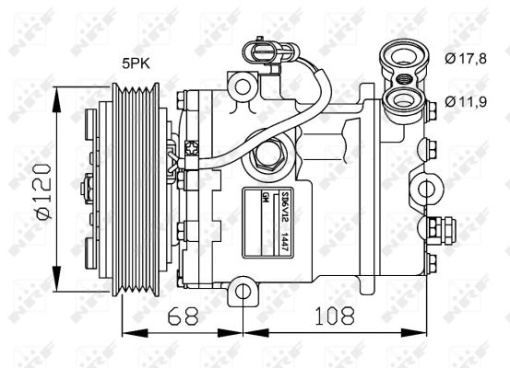 Compresor climatizare potrivit OPEL COMBO TOUR, COMBO/MINIVAN, CORSA C, CORSA C/HATCHBACK, TIGRA 1.2/1.4 09.00-