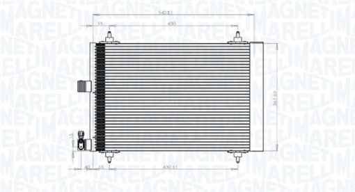 Condensator climatizare (cu uscator) potrivit CITROEN C5 II, C6; PEUGEOT 407 1.6D-3.0 03.04-