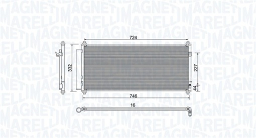 Condensator climatizare (cu uscator) potrivit HONDA JAZZ III 1.2-1.4 07.08-
