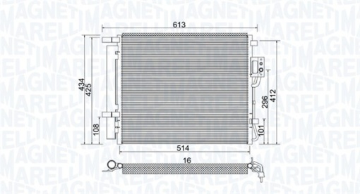 Condensator climatizare (cu uscator) potrivit HYUNDAI SANTA FÉ II, SANTA FÉ II/SUV 2.0D/2.2D 03.06-05.13