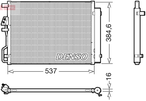 Condensator climatizare (cu uscator) potrivit HYUNDAI TUCSON 1.6/2.0D 06.15-05.23