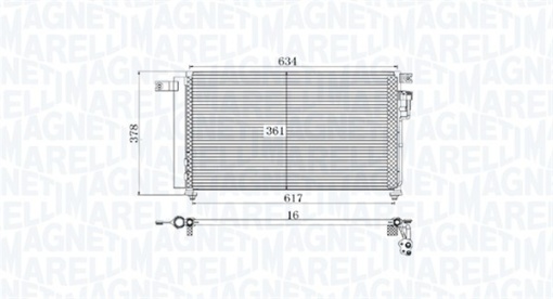 Condensator climatizare (cu uscator) potrivit KIA RIO II 1.4/1.6 03.05-12.11