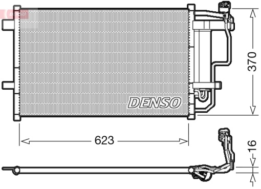 Condensator climatizare (cu uscator) potrivit MAZDA 3 1.6-2.3 02.04-09.14