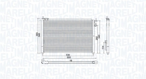Condensator climatizare potrivit HONDA CIVIC VII 1.7D 01.02-09.05