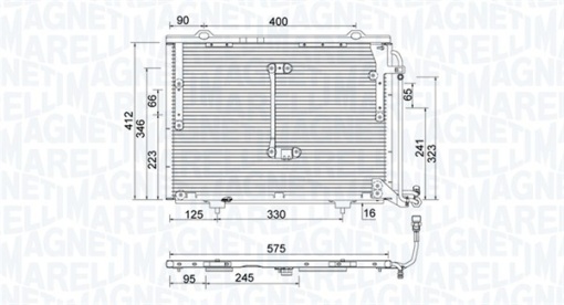 Condensator climatizare potrivit MERCEDES C T-MODEL (S202), C (W202), CLK (A208), CLK (C208), E T-MODEL (S210), E (W210) 1.8-5.5 03.93-12.03