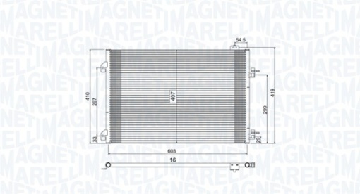Condensator climatizare potrivit RENAULT CLIO II, THALIA I, THALIA II 1.5D 06.01-