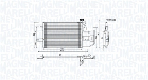 Condensator climatizare potrivit SKODA FELICIA I, FELICIA II 1.3/1.6/1.9D 10.94-04.02