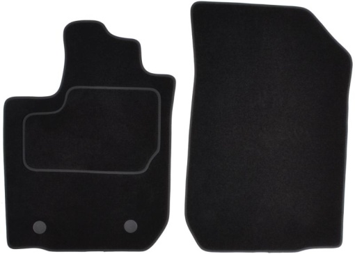Covoras podea cauciuc MAMMOOTH Velours, 2 buc., fata, set, culoare negru, potrivit DACIA LOGAN 03.08-, Pick-up, 1 row of seats