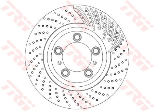 Disc frana Fata Dreapta potrivit PORSCHE 911, 911 TARGA, BOXSTER SPYDER 3.0/3.8 05.11-12.19