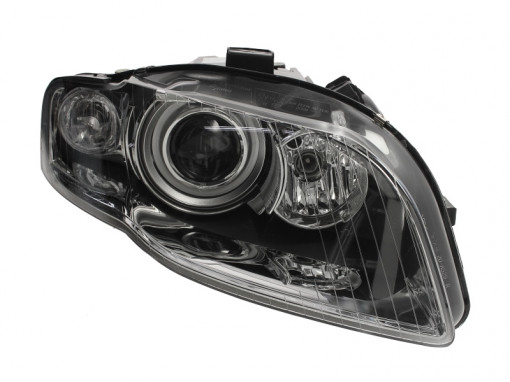 Far Dreapta (D1S/P21W, electric, cu motor, culoare insertie: cromat/negru, culoare semnalizator: alb) potrivit AUDI A4 B6, A4 B7