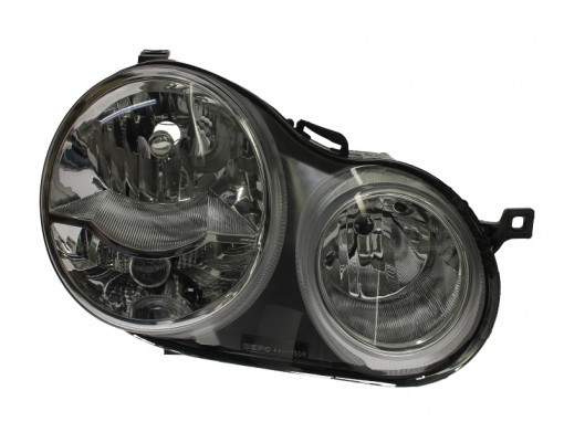 Far dreapta (H1/H7, reglaj electric, fundal cromat) VW POLO 2001-2005