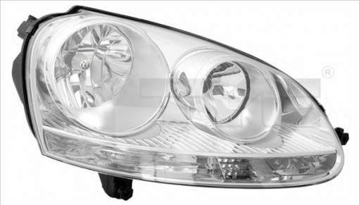 Far dreapta (H7, reglaj electric, cu motoras, fundal cromat) VW GOLF V, JETTA III