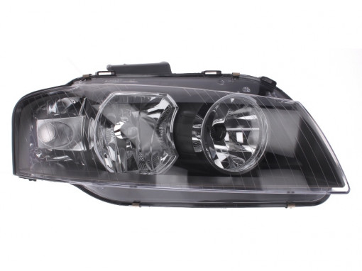 Far dreapta (H7, reglaj electric, cu motoras, fundal negru) AUDI A3