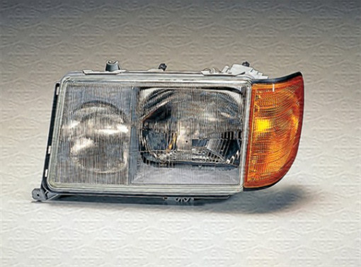 Far Dreapta (halogen, H3/H4, culoare insertie: cromat, culoare semnalizator: portocaliu) potrivit MERCEDES 124 (A124), 124 (C124), 124 T-MODEL (S124), 124 (W124), E (A124)