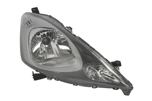 Far fata Dreapta (H4, electric, manual, fara motoras, culoare insert: negru) potrivit HONDA JAZZ III -01.11