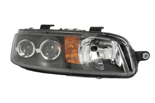 Far fata Dreapta (halogen, 2*H7/H3, electric, fara motoras, culoare insert: gri, culoare semnalizator: galben) potrivit FIAT PUNTO, PUNTO EVO/HATCHBACK, PUNTO/HATCHBACK 01.00-12.03