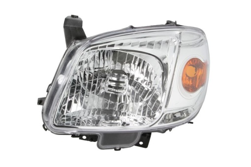 Far fata Stanga (H4, electric, fara motoras, culoare insert: cromat, culoare semnalizator: galben) potrivit MAZDA BT-50