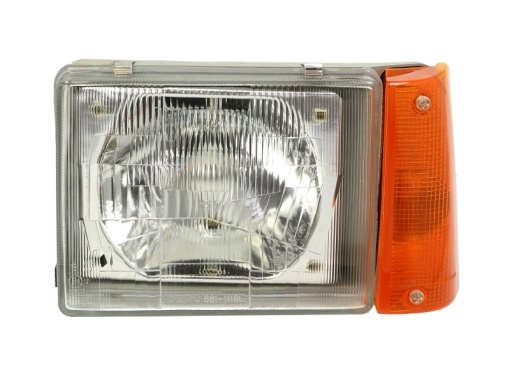 Far fata Stanga (R2, electric, hidraulic, fara motoras, culoare semnalizator: galben) potrivit FIAT PANDA, PANDA/HATCHBACK 01.86-12.03