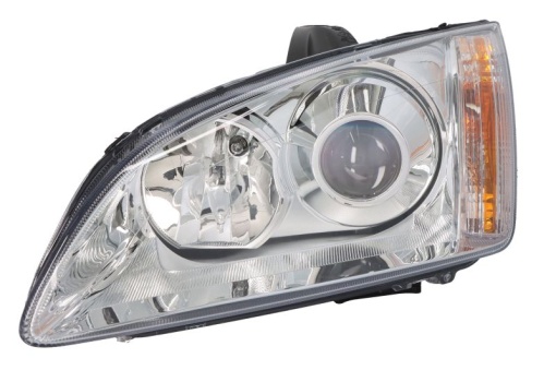 Far Stanga (D1S/H1, electric, cu motor, culoare insert: cromat, culoare semnalizator: portocaliu) potrivit FORD FOCUS II -02.08