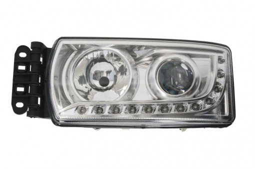 Far Stanga (D1S/H7, mecanic, functie lumini de zi, culoare: cromat) potrivit IVECO STRALIS II 09.12-