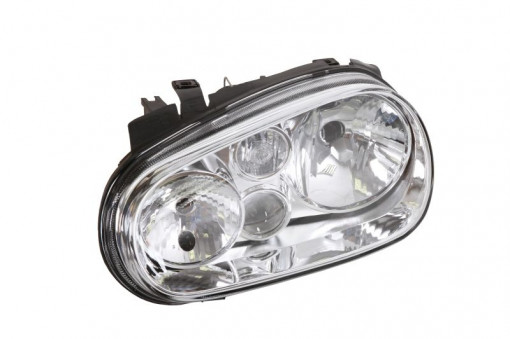 Far stanga (H1/H3/H7, reglaj electric, cu motoras, fundal cromat) VW GOLF IV - Img 1