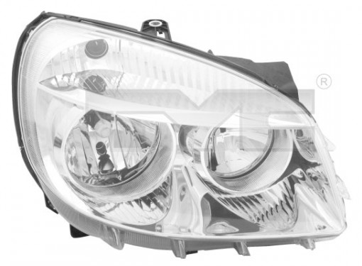 Far stanga (H1/H7, reglaj electric, fundal cromat) FIAT DOBLO, DOBLO CARGO
