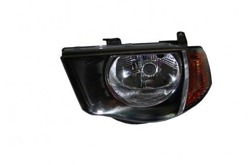 Far Stanga (H4, electric, fara motoras, culoare insertie: negru, culoare semnalizator: galben) potrivit MITSUBISHI L200 / TRITON