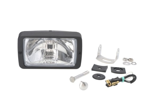 Far universal stanga/dreapta (faza lunga, H3, 12/24V, latime 156mm, inaltime 92mm, alb, plastic, negru, lungime cablu: 150mm)