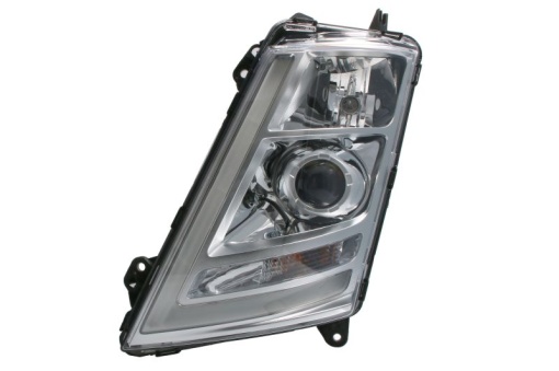 Fat stanga (D1S/H1/LED/PY21W, electric, cu lumini curbate, culoare insert: crom platinat, culoare indicator: transparent) potrivit VOLVO FH II 01.12-