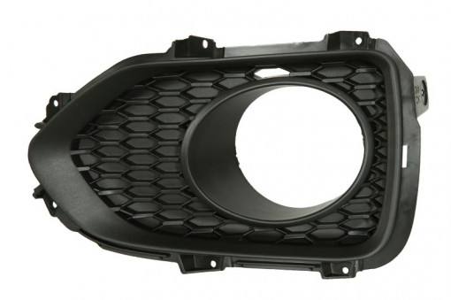 Grila bara fata Dreapta cu locas proiector, plastic, negru potrivit KIA SORENTO I, SORENTO II 08.02-12.15 07.12-09.14