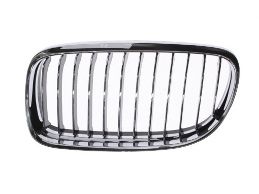 Grila fata Stanga cadru cromat; trepte de negru/crom potrivit BMW 3 E90, 3 E91 1.6-4.4 12.04-12.12 08.08-06.12
