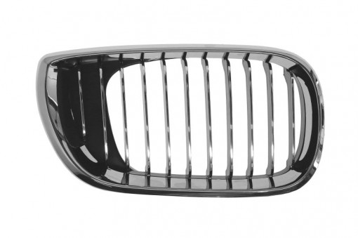 Grila radiator Dreapta (banda negru-crom; cadru cromat) potrivit BMW 3 (E46) 1.6-3.2 12.97-12.07 06.01-02.05