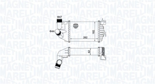 Intercooler potrivit OPEL ASTRA H, ASTRA H CLASSIC, ASTRA H GTC, ASTRA H/KOMBI, ZAFIRA B, ZAFIRA B/MINIVAN 1.3D/1.7D/1.9D 12.04-