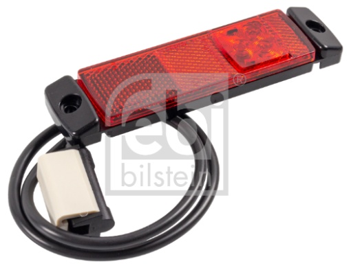 Lumina delimitare stanga/dreapta, forma: dreptunghiular, rosu, LED, inaltime 32mm; latime 130mm; adancime 14/130mm lungime cablu 500mm, fara prindere, 12/24V (conector: CLICK-IN, IPIP67)