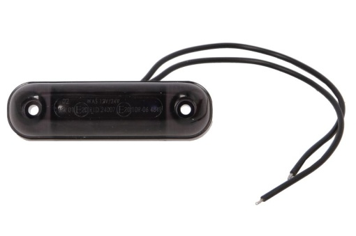 Lumina delimitare stanga/dreapta, forma: oval, rosu/fumuriu, LED, inaltime 24mm; latime 84mm; adancime 25mm lungime cablu 240mm, 12/24V (IP6K9K)