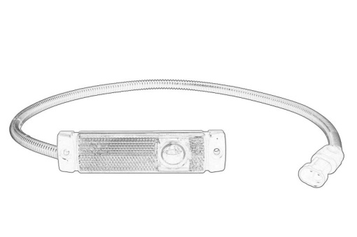 Lumina delimitare stanga/dreapta, portocaliu, LED, lungime cablu 700mm, 24V potrivit DAF EURO6; XF105