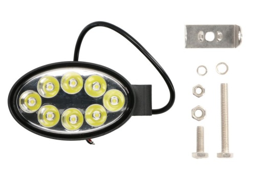 Lumina lucru (LED, 12/24/40V, 24W, 1300lm, numar diode: 8x3W, inaltime: 90mm, latime: 141mm, adancime: 61mm, lumină concentrată; oval; potrivire laterala)