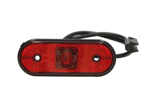 Lumini clarificare stanga/dreapta, rosu, LED, inaltime 44mm; latime 119mm; adancime 18mm, suprafata, lungime cablu 500mm, fara relief, 24V (cu reflector)