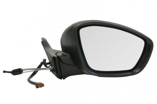 Oglinda laterala Dreapta (mecanic, convexa, crom, cu senzor de temperatura) potrivit PEUGEOT 2008 I, 208 I, 208 II, 208/HATCHBACK - Img 1