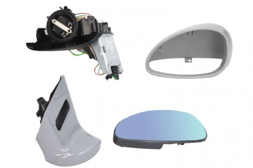 Oglinda laterala Stanga electric, convexa, incalzita, albastru potrivit CITROEN C4, C4 I