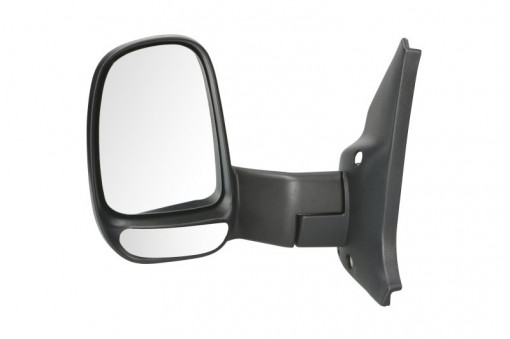 Oglinda laterala Stanga manual, convexa, crom, lung potrivit FORD TRANSIT, TRANSIT TOURNEO -06.00