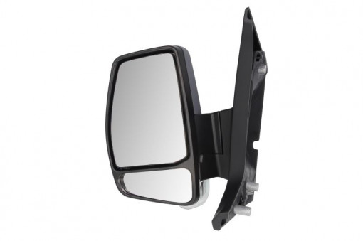 Oglinda laterala Stanga manual, convexa, crom potrivit FORD TOURNEO CONNECT V408 NADWOZIE WIELKO, TOURNEO CUSTOM V362, TRANSIT CONNECT, TRANSIT CONNECT V408/MINIVAN