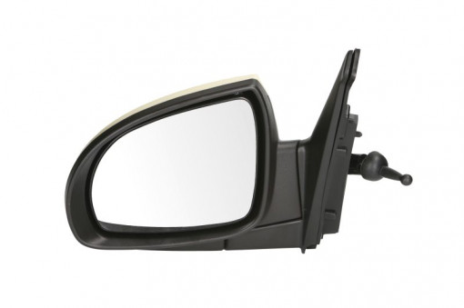 Oglinda laterala Stanga (mecanic, convexa, crom, capac) potrivit KIA PICANTO I -12.10