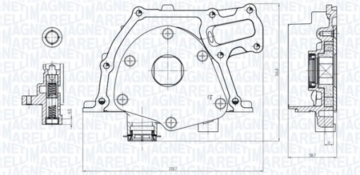 Pompa ulei potrivit OPEL ASTRA J, ASTRA J GTC, CASCADA, INSIGNIA A, INSIGNIA A COUNTRY, ZAFIRA C; SAAB 9-5 2.0D 07.08-
