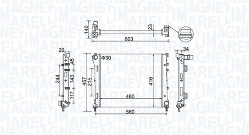 Radiator motor (Manual) potrivit FIAT 500, 500 C, PANDA; FORD KA 0.9-1.4